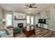 Inviting living room with shiplap fireplace and natural light at 59 Millet Ct, Danville, IN 46122