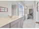 Bright bathroom with double vanity, and a tiled floor at 10795 Creekbed Cir, Fishers, IN 46038