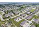 An aerial view of a well-planned residential area with tree-lined streets and water features at 1158 Thistlewood Way, Plainfield, IN 46168