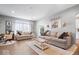 Comfortable living room with neutral tones, wood flooring, and a cozy seating arrangement at 1158 Thistlewood Way, Plainfield, IN 46168