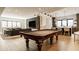 Finished basement boasts a pool table, wet bar, and media center for entertainment at 12022 Otto Ln, Carmel, IN 46032