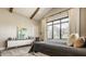 Spacious main bedroom featuring light colored walls, vaulted ceilings and large windows at 12022 Otto Ln, Carmel, IN 46032