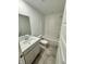 Clean bathroom featuring a shower-tub combo, a modern vanity with a quartz countertop, and tile floors at 1248 Cassine Pl, Greenwood, IN 46143