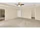 This bedroom has neutral walls and carpeted floors at 14095 Northcoat Pl, Fishers, IN 46038