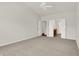 Open and airy main bedroom features a ceiling fan and ensuite bathroom access at 16130 Matlock Cir, Westfield, IN 46074