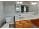 Bathroom with dual sinks, tub, and updated vanity at 19533 Chip Shot Rd, Noblesville, IN 46062