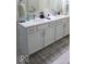 Bathroom showcasing a double sink vanity with modern fixtures and plenty of counter space at 204 St Andrews Ave, Edinburgh, IN 46124