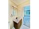 Bathroom featuring updated vanity and fixtures at 7450 Cobblestone W Dr, Indianapolis, IN 46236