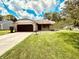 Charming single-story home with a well-maintained lawn and a two-car garage at 7450 Cobblestone W Dr, Indianapolis, IN 46236