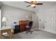Home office featuring a desk and a ceiling fan at 882 Lincoln Park W Dr, Greenwood, IN 46142