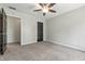 Bedroom with carpet floors, ceiling fan and neutral colored walls at 1066 N Dogwood Way, Greenfield, IN 46140