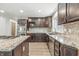 Modern kitchen with granite countertops, stainless steel appliances, and ample cabinet space for storage and food preparation at 1066 N Dogwood Way, Greenfield, IN 46140