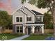 Charming two-story home with gray siding, brick accents, and a welcoming covered porch at 12210 Vera Ct, Noblesville, IN 46060
