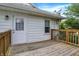 Back deck attached to the home with direct entry into the home at 1411 N Linwood Ave, Indianapolis, IN 46201