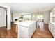 Modern kitchen featuring granite countertops, a center island, and an open floor plan at 15984 Conductors Dr, Westfield, IN 46074