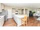 Contemporary kitchen with an island, stainless steel appliances, and ample cabinet space at 15984 Conductors Dr, Westfield, IN 46074