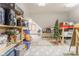 Attic/storage area with shelves and holiday decorations at 2320 Whispering Way, Indianapolis, IN 46239