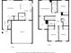 Detailed floor plan showcasing the layout of both floors of the home with labeled rooms at 3142 Lennon Ln, Indianapolis, IN 46235