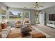 Inviting living room with neutral tones, comfortable seating, and ample natural light at 320 Sunset Dr, Shelbyville, IN 46176