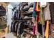 Walk-in closet featuring custom storage for clothes, shoes, and accessories at 4130 N Meridian St, Indianapolis, IN 46208