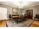 Dining room with chandelier, wood table, and decorative rug at 4130 N Meridian St, Indianapolis, IN 46208