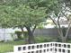 The backyard features mature trees offering plenty of shade and privacy at , Indianapolis, IN 46218