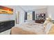 Vaulted bedroom with TV and hat collection at 772 Cembra Dr, Greenwood, IN 46143