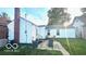 Private backyard includes a patio area, perfect for relaxing and enjoying the outdoors at 909 Pearl St, Columbus, IN 47201