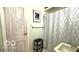 Bathroom with sink, toilet and shower at 909 Pearl St, Columbus, IN 47201
