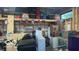Garage is equipped with storage shelves and electricity for projects and organization at 909 Pearl St, Columbus, IN 47201