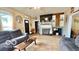 Warm living room with fireplace and stylish decor, perfect for relaxation at 909 Pearl St, Columbus, IN 47201