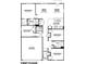 Layout of the first floor showing the location of the garage, bedrooms, and living spaces at 1364 Aster Dr, Shelbyville, IN 46176