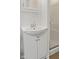 Bathroom featuring a sink, shower and white walls at 1420 E Loretta Dr, Indianapolis, IN 46227