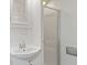 Bathroom featuring a sink, shower and white walls at 1420 E Loretta Dr, Indianapolis, IN 46227