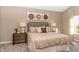 Bedroom showcases a comfortable bed, stylish side tables, and natural light at 2057 Abbey Ln, Columbus, IN 47201