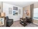 Office featuring panel walls and modern furniture at 2057 Abbey Ln, Columbus, IN 47201