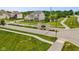 Beautiful exterior shot of a home featuring a stone sign at Bent Creek with manicured landscaping at 2566 Maple Creek Dr, Westfield, IN 46074