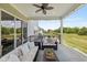 Spacious, covered patio featuring comfortable seating and backyard views, great for outdoor entertainment and relaxation at 2566 Maple Creek Dr, Westfield, IN 46074