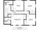 Floorplan showing layout of bedrooms and bathrooms, along with dimensions at 32 W Northeast Ct, Shelbyville, IN 46176