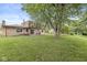 Large backyard with mature trees, perfect for outdoor activities and relaxation at 3224 Prague Rd, Indianapolis, IN 46227