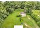 Aerial shot of backyard and garage at 6349 S Harding St, Indianapolis, IN 46217