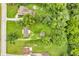 Bird's eye view showing the property layout and surrounding greenery at 6349 S Harding St, Indianapolis, IN 46217