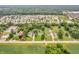 An aerial view highlights a quiet residential area at 6349 S Harding St, Indianapolis, IN 46217