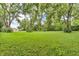 Lush backyard with mature trees, perfect for outdoor activities and relaxation at 6349 S Harding St, Indianapolis, IN 46217