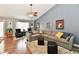 Cozy living room with ample seating, natural light, and stylish decor accents at 10173 Stillwell Dr, Avon, IN 46123