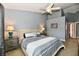 Carpeted main bedroom featuring vaulted ceilings and serene ambiance at 10173 Stillwell Dr, Avon, IN 46123