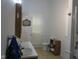 Standard bathroom with a single sink vanity, toilet, and shower with curtain at , Mooresville, IN 46158