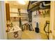 Utility basement with sink, shelves and concrete walls at 2520 Tesh Dr, Indianapolis, IN 46203