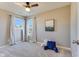 Bedroom featuring carpet flooring, a ceiling fan, and lots of natural light at 341 Thistlewood Dr, Greenfield, IN 46140