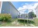Backyard with trampoline and storage shed in fenced in backyard at 1266 Hamilton Dr, Greenwood, IN 46143